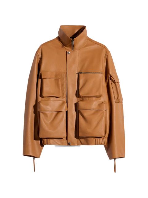 LEMAIRE multipocket leather jacket - Brown - zdjęcie produktu nr 1