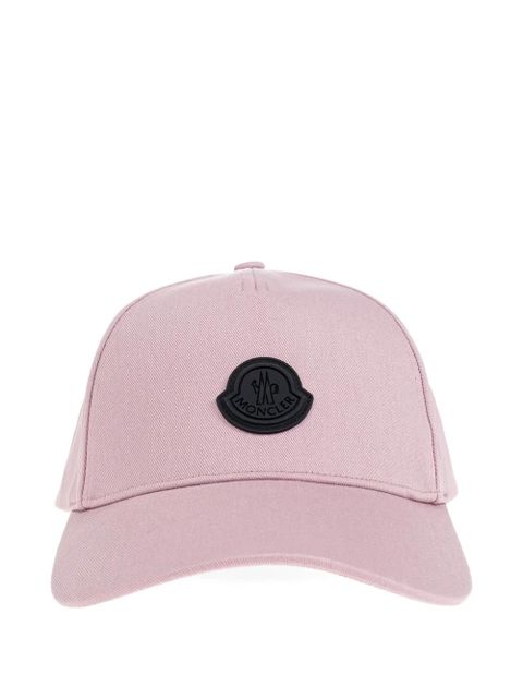 Moncler logo-patch cotton cap - Pink - zdjęcie produktu nr 1