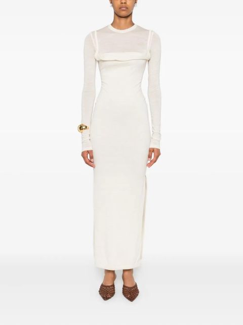 Nanushka crew-neck long dress - Neutrals