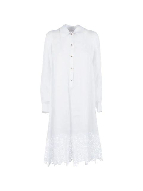 Max Mara lace-trim shirt dress - White - zdjęcie produktu nr 1