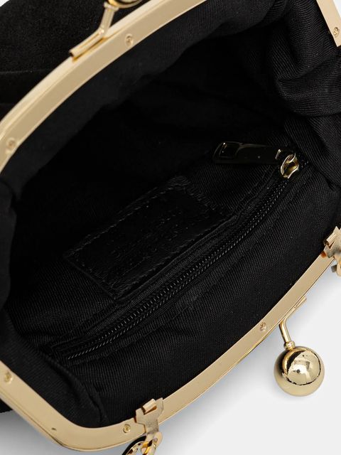 Answear.LAB kopertówka zamszowa kolor czarny