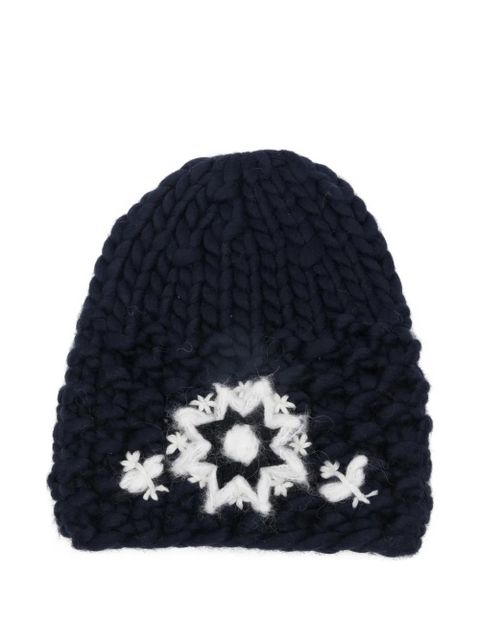Moncler Grenoble snowflake knitted beanie - Blue - zdjęcie produktu nr 1