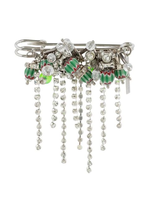 DRIES VAN NOTEN beaded brooch - Silver - zdjęcie produktu nr 1