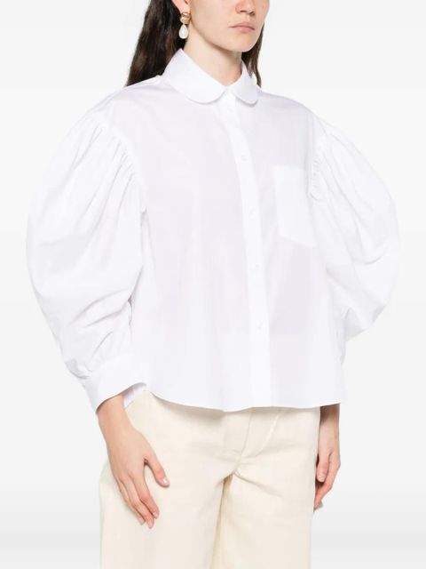 Simone Rocha draped-sleeve shirt - White