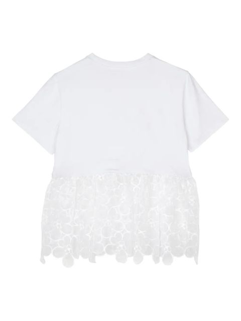 Cecilie Bahnsen Conni lace-panel T-shirt - White - zdjęcie produktu nr 2