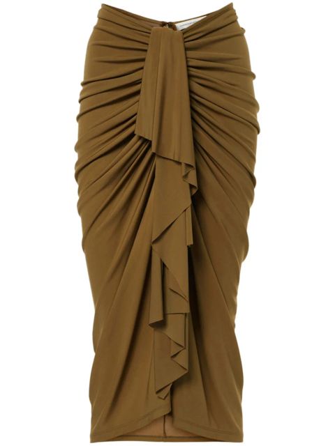 Christopher Esber Vivenda drapped skirt - Green