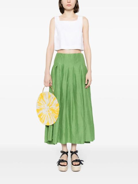 Reformation Saige linen crop top - White - zdjęcie produktu nr 2