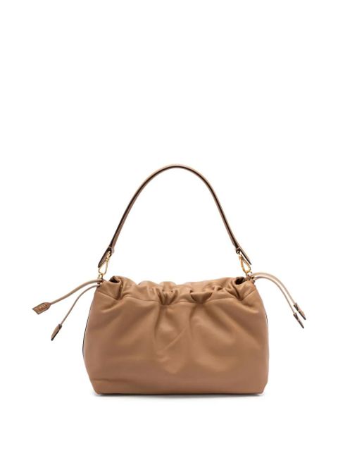 FENDI large Mamma Baguette logo-plaque gathered shoulder bag - Brown