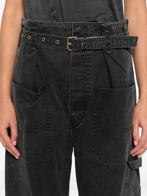 MARANT ÉTOILE belted pocket trousers - Black