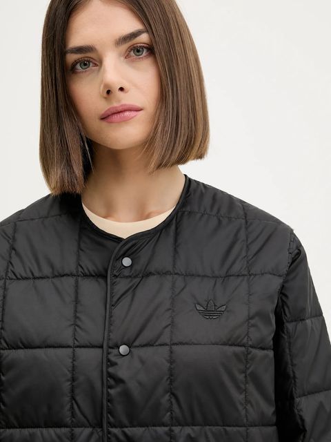 adidas Originals kurtka Quilted Liner kolor czarny przejściowa oversize JX8823