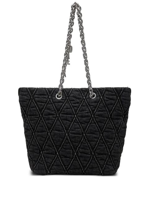 Diesel Charm-D quilted chain tote bag - Black - zdjęcie produktu nr 2