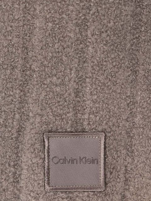 Calvin Klein szalik z domieszką wełny kolor szary gładki K60K612608