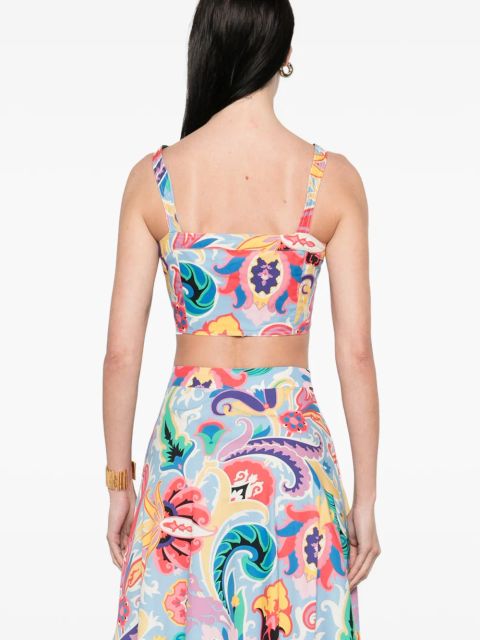 ETRO graphic-print tank top - Yellow