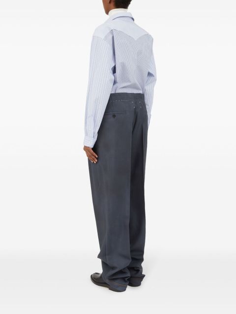 Maison Margiela moiré-effect straight-leg trousers - Grey - zdjęcie produktu nr 2