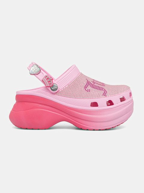 Crocs klapki Juicy Couture Bae Clog damskie kolor różowy na platformie 211104.90H