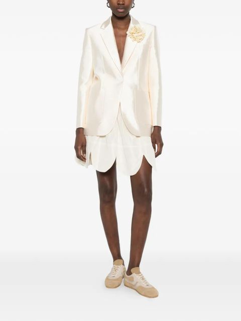 SANDRO Myrella floral-appliqué front-pocket blazer - Neutrals - zdjęcie produktu nr 2