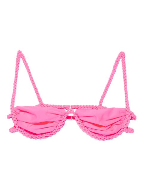 Isa Boulder braided-trim bikini top - Pink - zdjęcie produktu nr 1