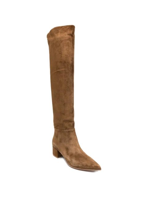 Gianvito Rossi pointed-toe boots - Brown - zdjęcie produktu nr 2