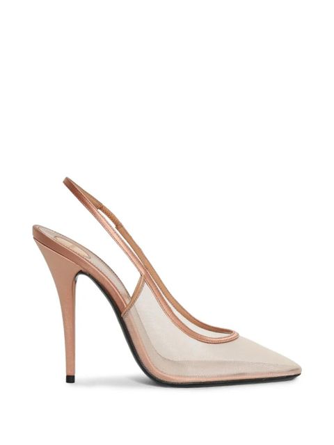 Saint Laurent Anita mesh slingback pumps - Pink - zdjęcie produktu nr 1