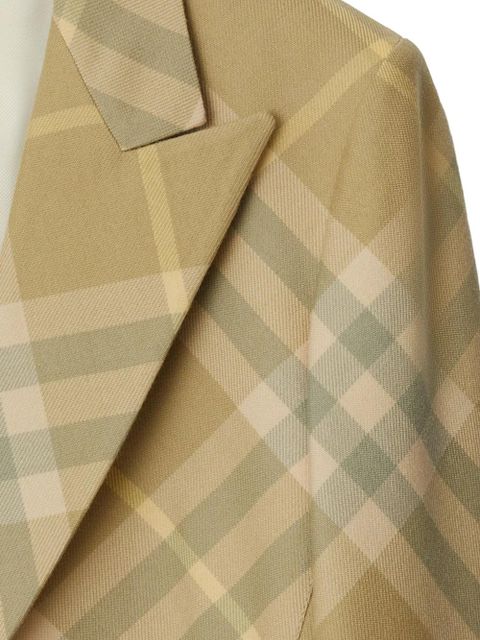Burberry checked tailored single-breasted blazer - Neutrals