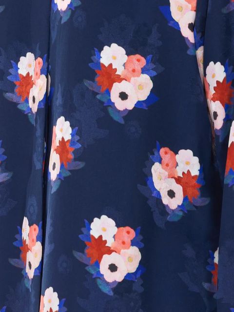FENDI floral-print long-sleeve shirt - Blue