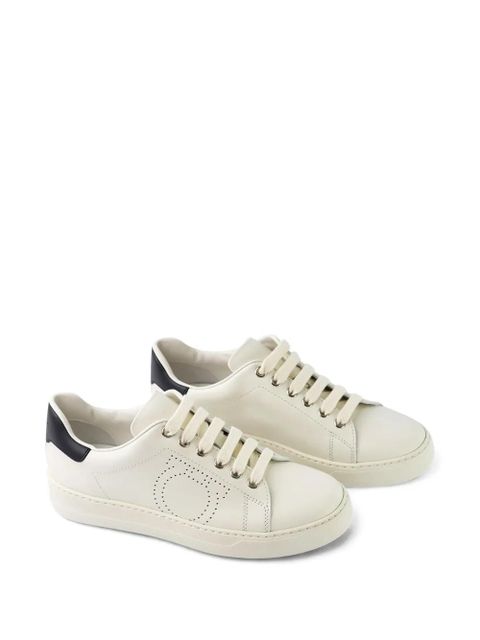 Ferragamo Perforated Heel Sneaker - White - zdjęcie produktu nr 2