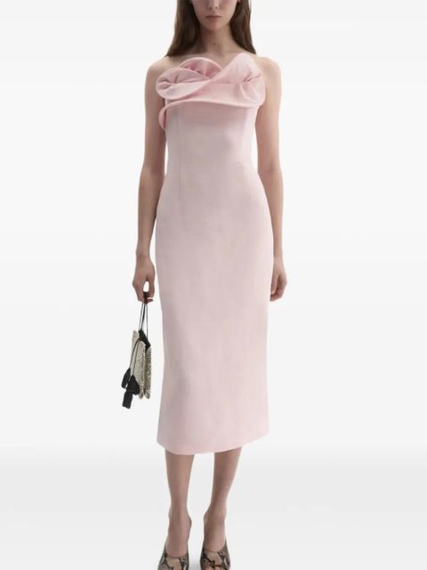 Magda Butrym ruffled strapless dress - Pink