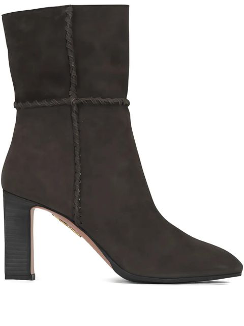 Aquazzura braided suede short boots - Brown - zdjęcie produktu nr 2