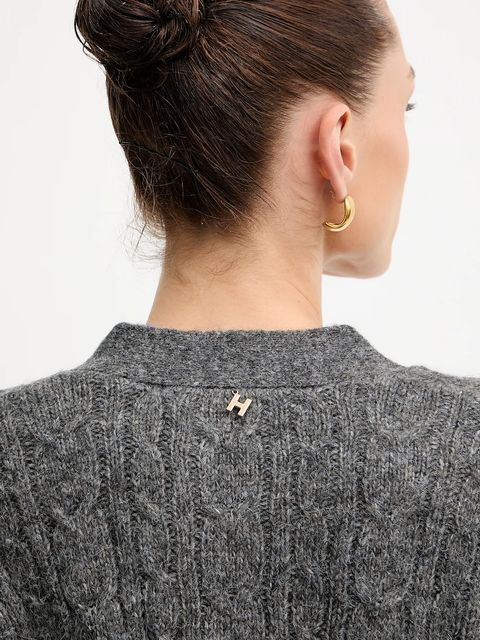 Silvian Heach kardigan z domieszką wełny VALBUENA damski kolor szary GPA25149CD