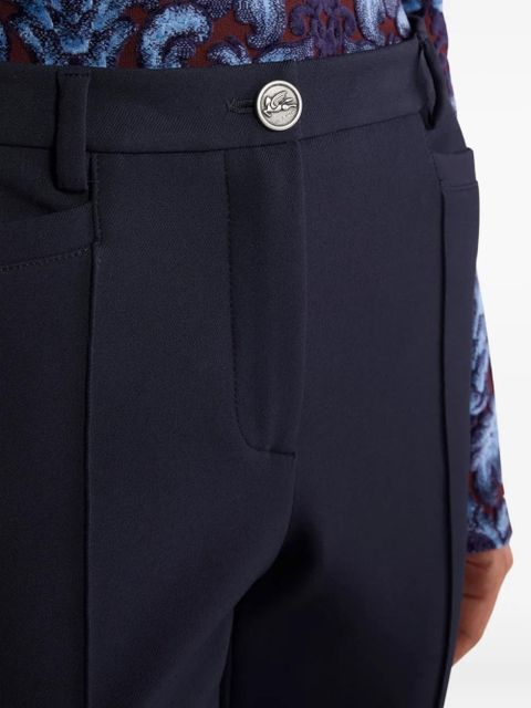 ETRO button-fastening flared trousers - Blue