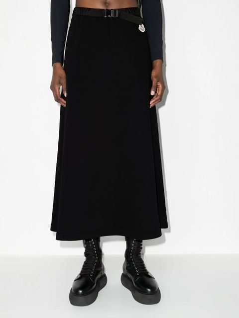 Moncler belted A-line mini skirt - Black