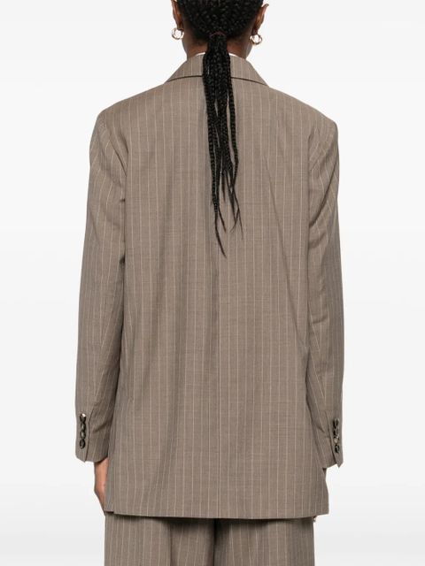 Max Mara MXMACCIAIO pinstripe double-breasted blazer - Brown