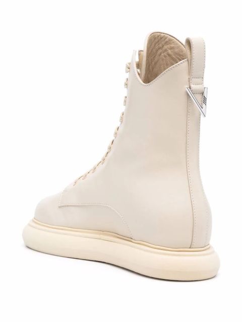 The Attico leather lace-up boots - Neutrals - zdjęcie produktu nr 2