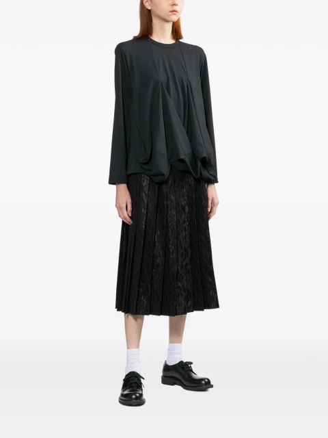 Comme Des Garçons pleated T-shirt - Black - zdjęcie produktu nr 2