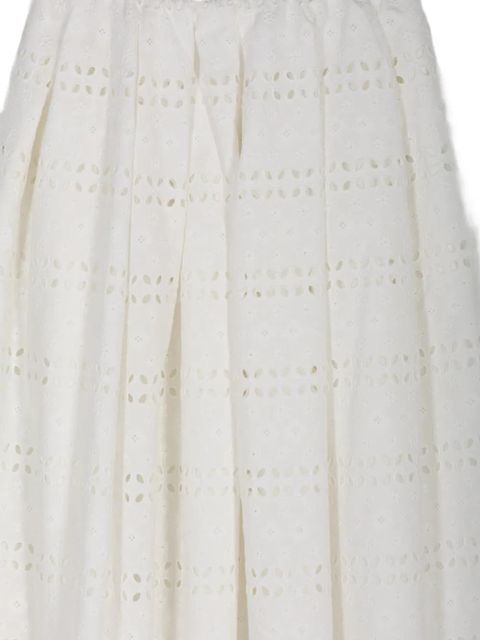 Faithfull the Brand embroidered midi skirt - White