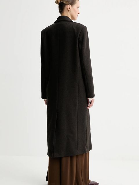 Sessun płaszcz z dodatkiem wełny kolor brązowy 25112018