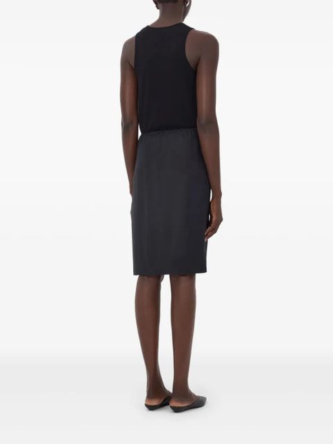 LouLou de Saison Vasali elasticated silk midi skirt - Black