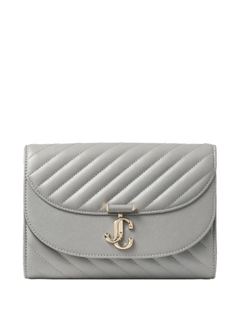 Jimmy Choo Curve quilted chain-strap clutch bag - Grey - zdjęcie produktu nr 1