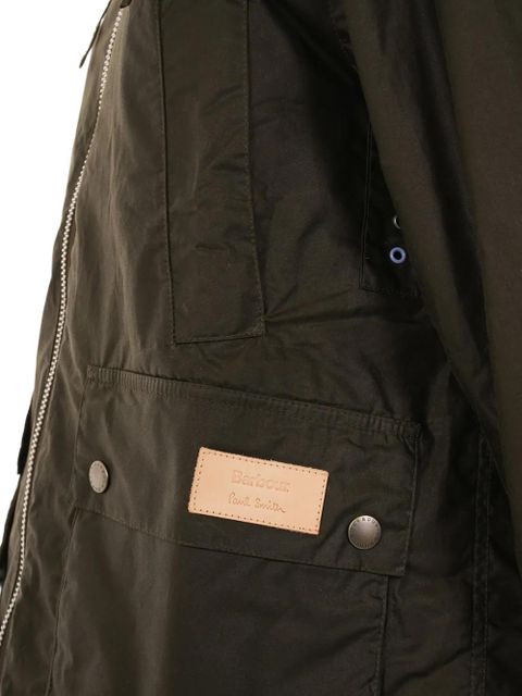 Barbour x Paul Smith hooded checked coat - Green