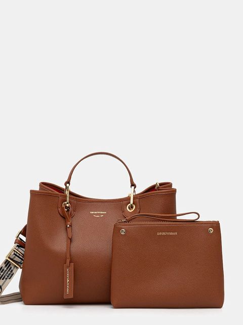 Emporio Armani torebka kolor brązowy EW000360 AF12103 - zdjęcie produktu nr 1