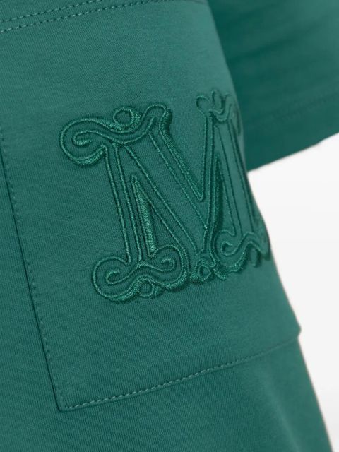 Max Mara embroidered-logo T-shirt - Green