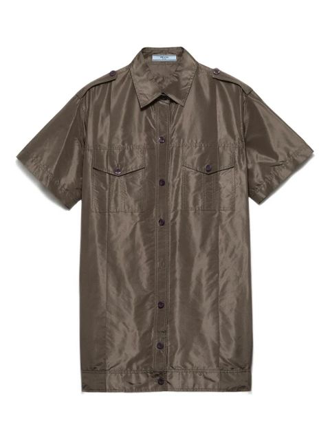 Prada flap-pockets short-sleeve top - Green - zdjęcie produktu nr 1