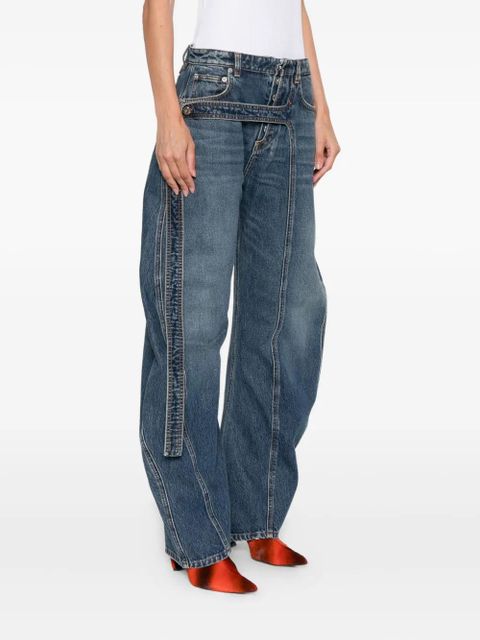 Jean Paul Gaultier panelled belted jeans - Blue