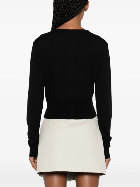 Vivienne Westwood Bea logo-embroidered cropped cardigan - Black - zdjęcie produktu nr 2