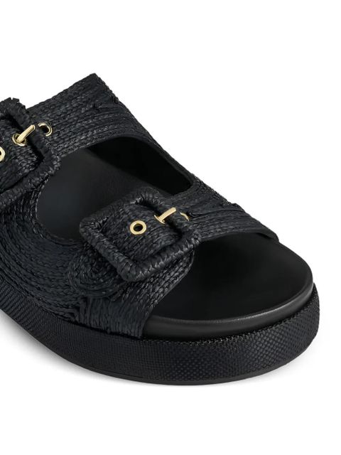 Aquazzura woven slides - Black