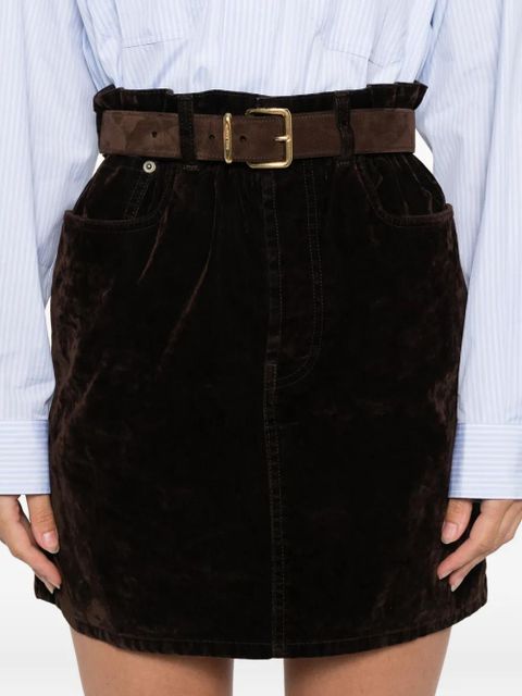 Miu Miu velvet mini skirt - Brown