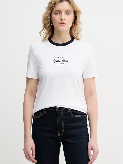 United Colors of Benetton t-shirt damski bawełniany z elastanem - zdjęcie produktu nr 2