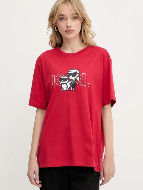Karl Lagerfeld t-shirt bawełniany IKON - zdjęcie produktu nr 2