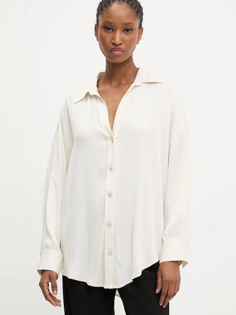 Answear.LAB koszula damska kolor biały relaxed z kołnierzykiem klasycznym - zdjęcie produktu nr 1