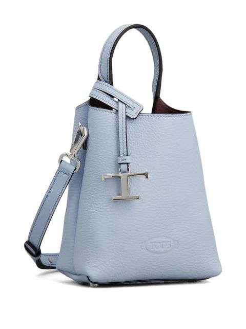 Tod's T-logo leather bucket bag - Blue - zdjęcie produktu nr 2